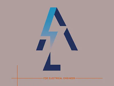 logo AZ for electrical engineer design icon typography