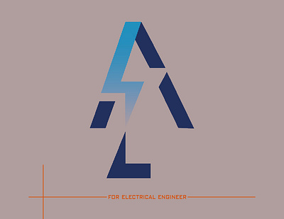 logo AZ for electrical engineer design icon typography