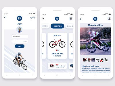 Road Bikes Mobile UI app app design clean cycle design minimalist mobile mobile app mobile app design mobile design mobile ui product road bike ui ux