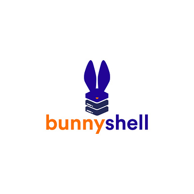 BunnyShell logo branding design illustrator logo vector