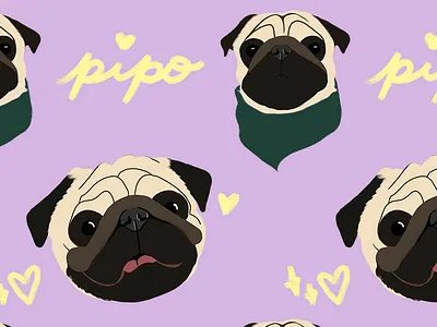 Pipo lockscreen design dog dog illustration illustration lockscreen wallpaper
