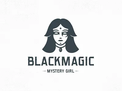 Dark Magician Woman Logo Template beautiful beauty brand identity branding clean design creative design creative market esoteric face fantasy fashion fortune teller freelance logo designer girl head logo design logo template vector video games woman logo