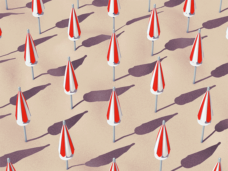 Keep the distance in Summer 2020 3d after effects beach cinema4d deckard977 illustration mauro mason mograph motion motion design motiongraphics summer summer 2020 umbrella