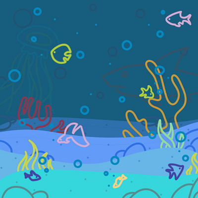 ocean fish minimalism ocean underwater vector vector art