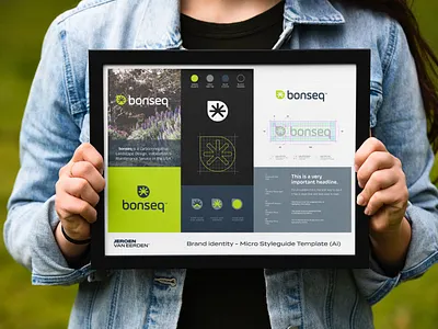 Micro Style Guide - Illustrator Template bonseq brand identity design brand identity system brand system drop garden green illustrator illustrator template landscape logo design logo designer logo grid maintenance micro nature style guide styleguide template usa