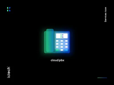 Cloud PBX - Services icon designs flat gradient graphics icon illustration logo pbx phone phone system technology ui vector