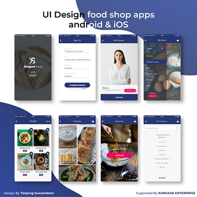 Food Store apps design minimal ui