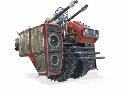 Heavy Metal Ground Enemies 3d art 3d modeling heavy metal mecha model music