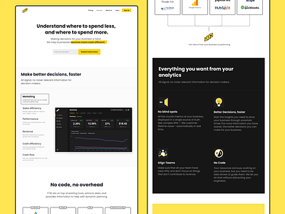 FTW | Website analytics dashboad landing minimal