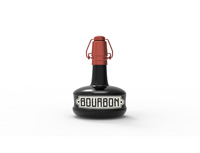 3D Model Bourbon Bottle