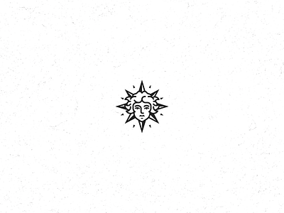 Sun King Logo black and white branding clean france french geometric line art logo logo design minimalist modern vintage monochromatic monochrome portrait simple sun