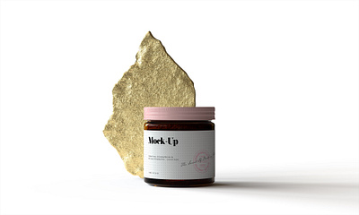 Amber Glass Jar & Box Packaging Mock Up - Vol.1 amber amber glass jar mock up apothecary beauty body butter bottle branding cbd packaging cosmetics design glass gold honey jar medical mock up mockup packaging pill bottle presentation