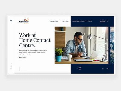 Firstsource Concept animation branding bussines company concept design interactions minimal solutions typography ui ux web website design