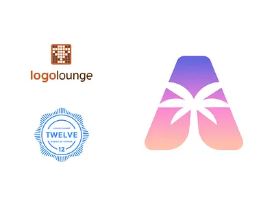 Logolounge | Book 12 a letter branding branding and identity branding design logo design branding logolounge book 12 logotype palm tree win logo