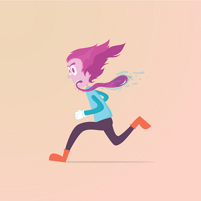 Runing from deadlines character character illustration characterdesign illustration illustrator