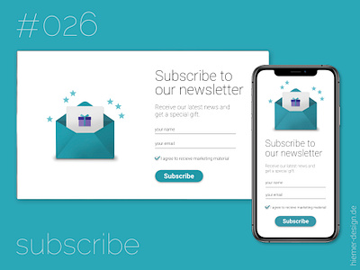 DailyUI 026 - version B app daily 100 challenge daily ui 026 dailyui dailyui 026 dailyui026 dailyuichallenge newsletter subscribe form newsletter subscriptions subscribe subscribe form uidesign uidesigner webdesign