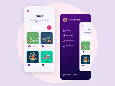 Online Education App Design e learning education app minimal student app uidesign