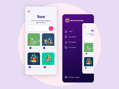 Online Education App Design e learning education app minimal student app uidesign