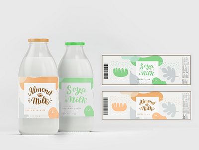 Non-Dairy Milk branding design labeldesign logo typography vector