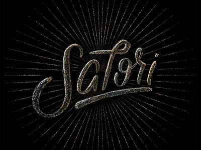 Satori · Lettering awaken design gold hand lettering japanese lettering lockup satori type typography zen