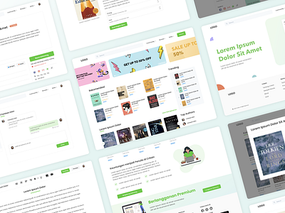 Website - Critain book clean design green library app mockup portfolio projects reading app simple ui ux web design website