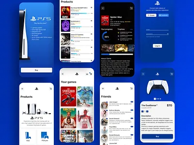 PS5 dribbble app app design concepts game game design gaming app management app mobile app mobile app design mobile design new playstation5 ps5 ui ui ux ui design uidesign uxdesign