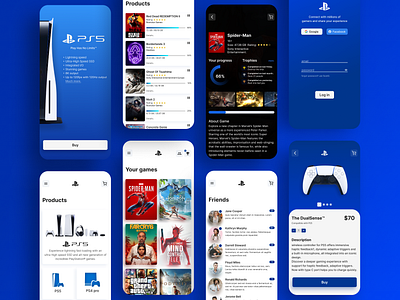 PS5 dribbble app app design concepts game game design gaming app management app mobile app mobile app design mobile design new playstation5 ps5 ui ui ux ui design uidesign uxdesign