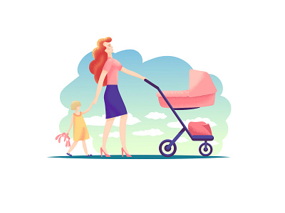 Vector illustration baby illustration vector woman