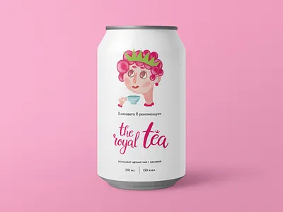 The Royal Tea branding design iced tea illustration packaging
