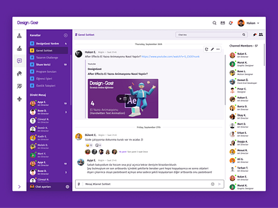 DesignGost Chat app application chat conference dashboard design group message messenger platform system ui design ux design