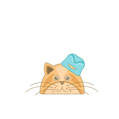 Cat steward animal animal art art art illustration cat design icon illustration logo vector