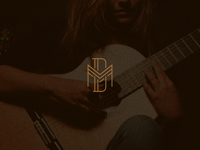 Débora Mavignier artist branding design guitar logo logotype loyall monogram musician