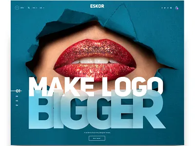 Make Logo Bigger font design humor landingpage screendesign typography ui uiux webdesign