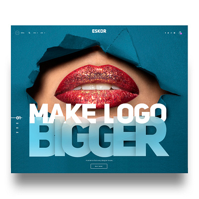 Make Logo Bigger font design humor landingpage screendesign typography ui uiux webdesign