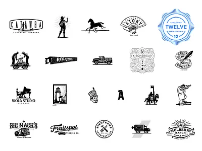 LogoLounge Book 12 book branding classic custom design identity illustration logo logolounge retro typography vector vintage