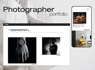 Website design for a photographer photography website ui webdesign website concept website design