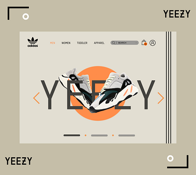 Adidas Yeezy Landing Page adidas design landing page sneakers ui ux web yeezy