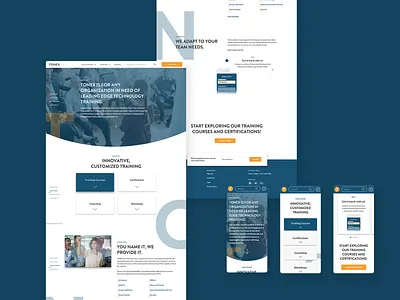Tonex Technology and Training design interface landing page product design responsive design ui web design