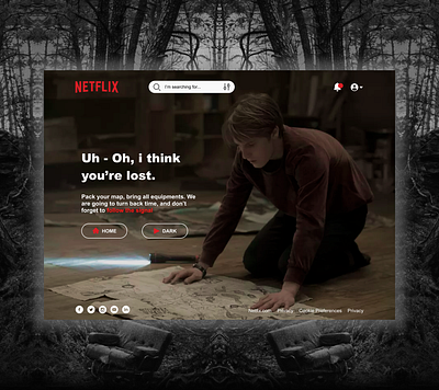 Netflix 404 Page 404page design landing page netflix ui ux web