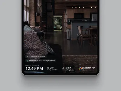 Re-flect Smart Mirror Stationary UI concept dashboard data interface mirror screen smart smart home smarthome ui ui ux