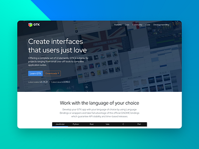 GTK Website Redesign - Landing Page
