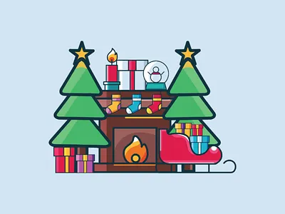 Christmas art christmas design flat graphic icon icons illustration merry simple vector xmas