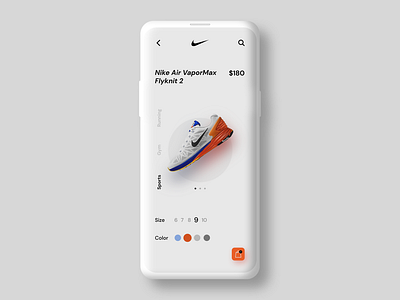NEUMORPHIC NIKE ECOMMERCE UI app clean ui design ecommerce neumorphic nike ui ux