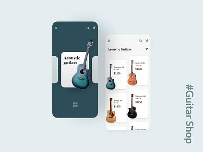 Guitar shop E-com adobe xd e comerce e commerce ecommerce guitar onlineshop shop ui