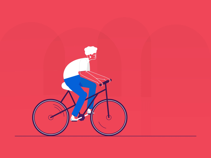 Bike Cycle Animated animated gif animation 2d animação de bicicleta animed artist bicicleta bike bike gif bikes character character animation character design cycle flat design gif personagem