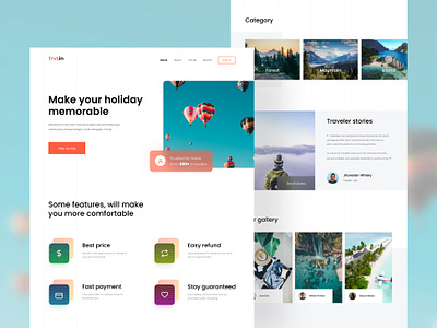 #exploration - Travel booking landing page design landingpage minimal simple design travel ui uidesign uiux uiuxdesign ux webdesign website website design