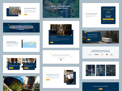 Hillebrand Components banners components design system freight forwarding hillebrand myhillebrand shipping transport website design widgets