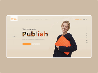 Main screen for the publishing house website book design publishing house ui ux web