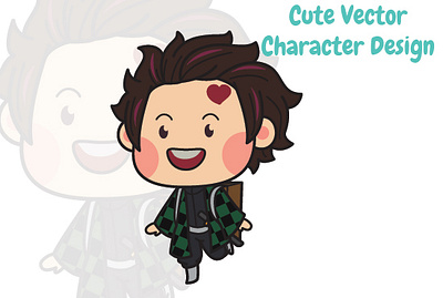 Komoboko Konpachiro animation anime chibi cute fanart kamado tanjirou kawaii kawaii art kimetsu no yaiba simply simply logo simplycharacter simplycooldesign vector vectorart vectorcharacter