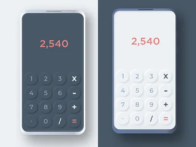 Neomorphism - Calculator UI adobexd calculator calculator app calculator ui clean ui dailyui interface interface design minimalist neomorphic neomorphism shadow soft uiux